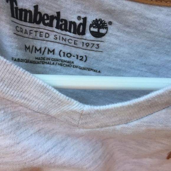 TIMBERLAND Grey Tee Shirt Youth M Medium 10 12 - Picture 3 of 6